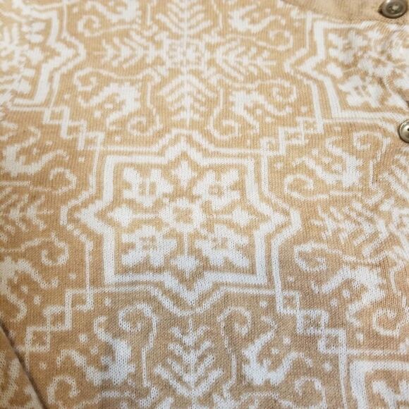 Lands' End Snowflake Button Down Cardigan Sweater - Picture 3 of 6